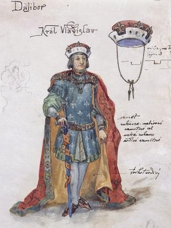 Costume design for King Vladislav, Smetana's Dalibor
