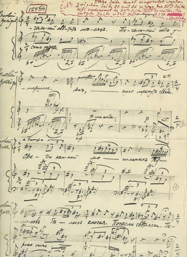 Stravinsky's Le Rossignol (The Nightingale) music score