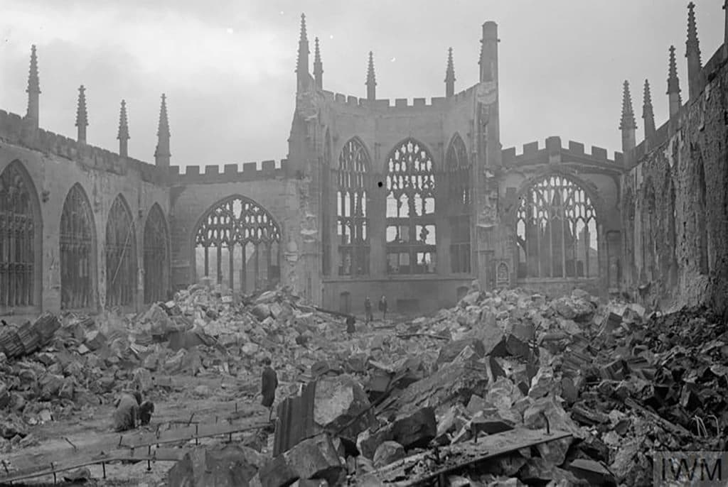 The ruins of the Coventry Cathedral