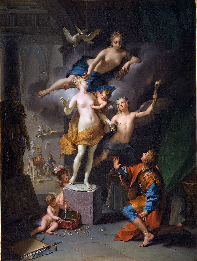 Jean Raoux: Pygmalion Adoring His Statue, 1717 (Montpellier: Fabre Museum of Montpellier Méditerranée Métropole)