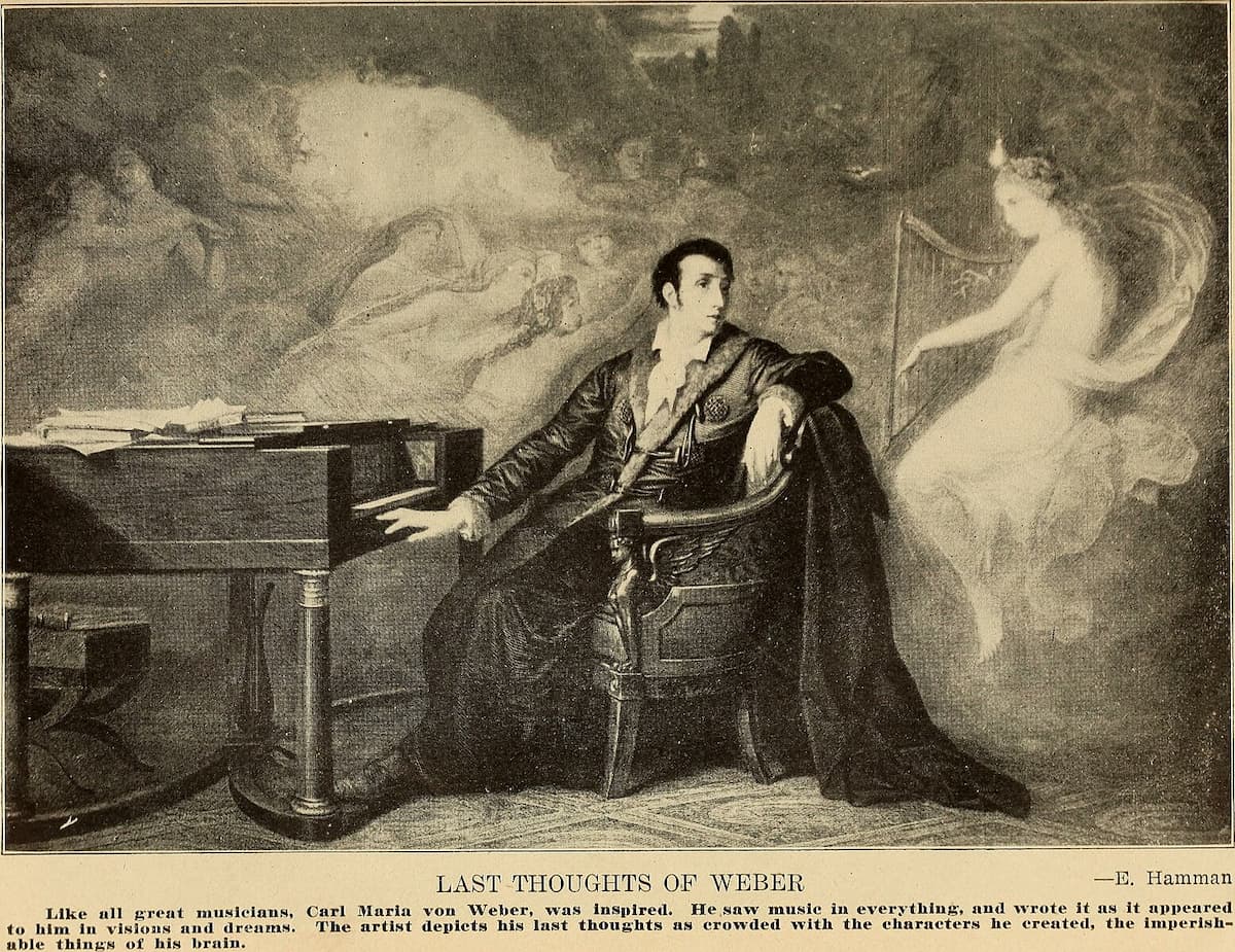 Last Thoughts of Carl Maria von Weber, by Edouard Hamman