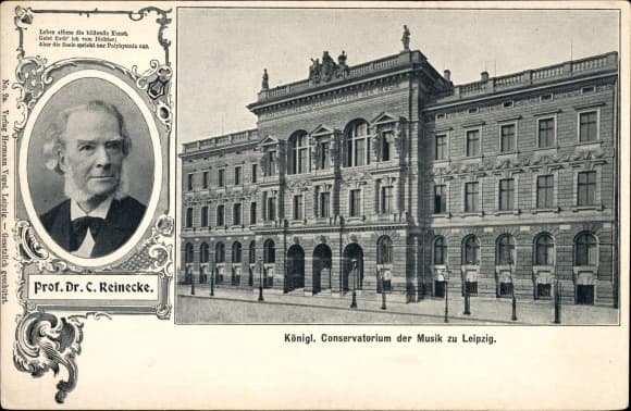 Collectible Postcard of Leipzig Conservatory in Its New Facilities 9