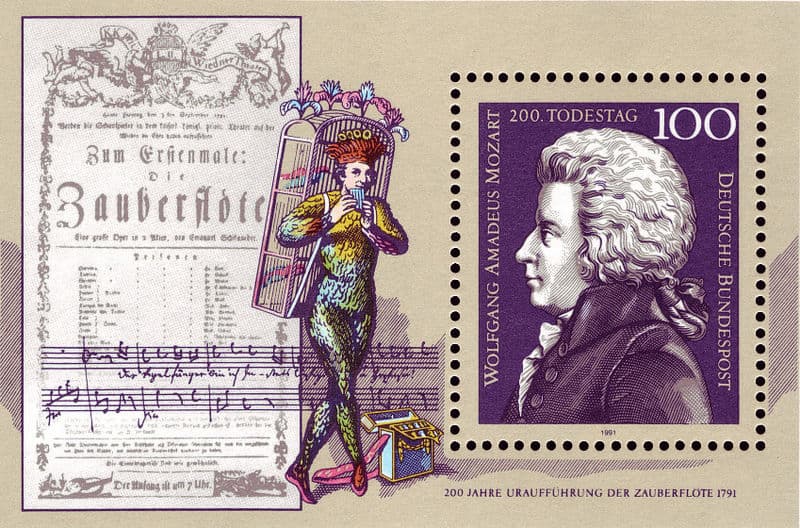 Mozart's Magic Flute stamp