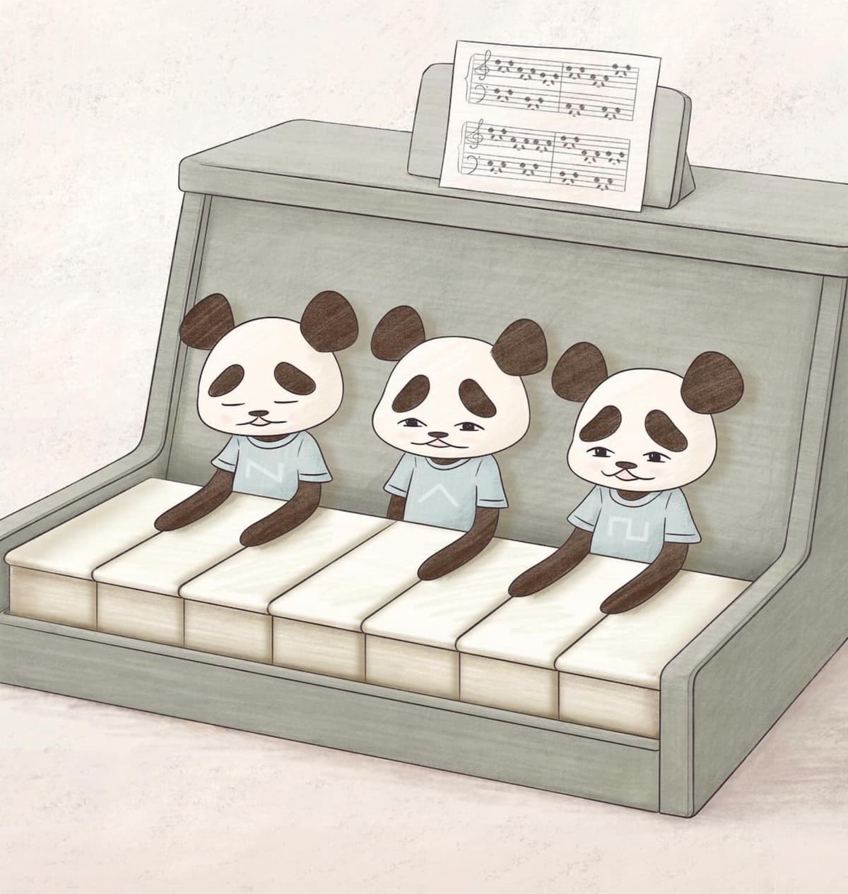 Wish I Had Such a Cute Panda Piano!