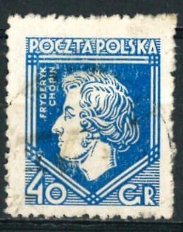 polska stamp featuring Chopin
