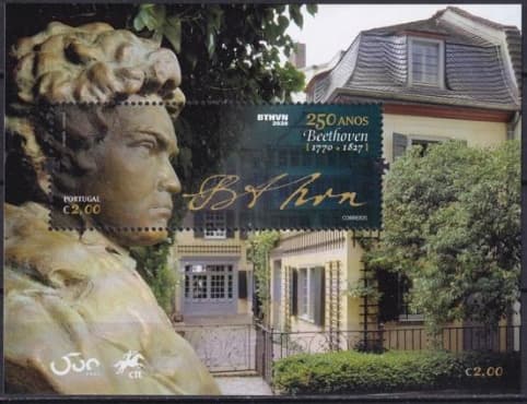 portugal beethoven anniversary stamp