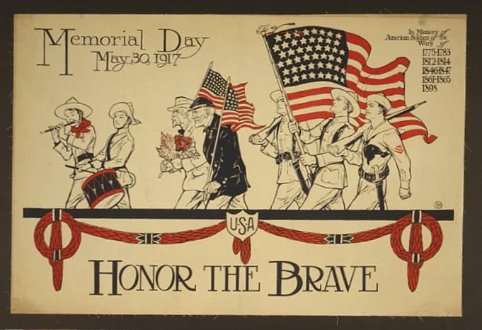 Honor the Brave Poster, 1917 (Library of Congress)