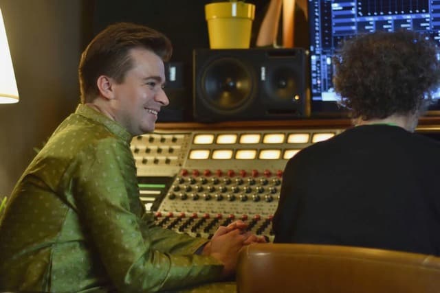 Composer and Pianist Teodor Doré recording in Mumbai