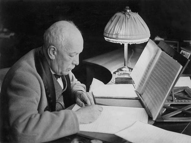 Richard Strauss working in Garmisch-Partenkirchen