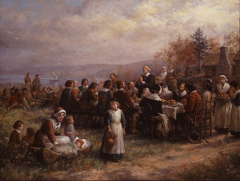 Jennie A. Brownscombe: Thanksgiving at Plymouth, 1924 (Washington, DC: National Museum of Women in the Arts)