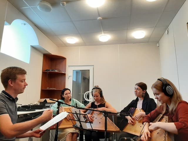 Composer and Pianist Teodor Doré during the recording of "Train to Helsinki"