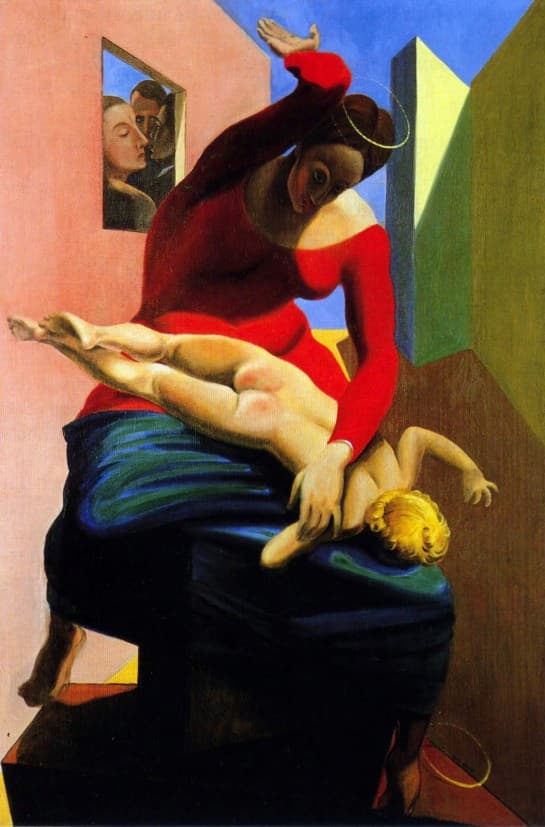 Max Ernst: The Virgin Spanking the Christ Child before Three Witnesses: Andre Breton, Paul Eluard, and the Painter, 1926