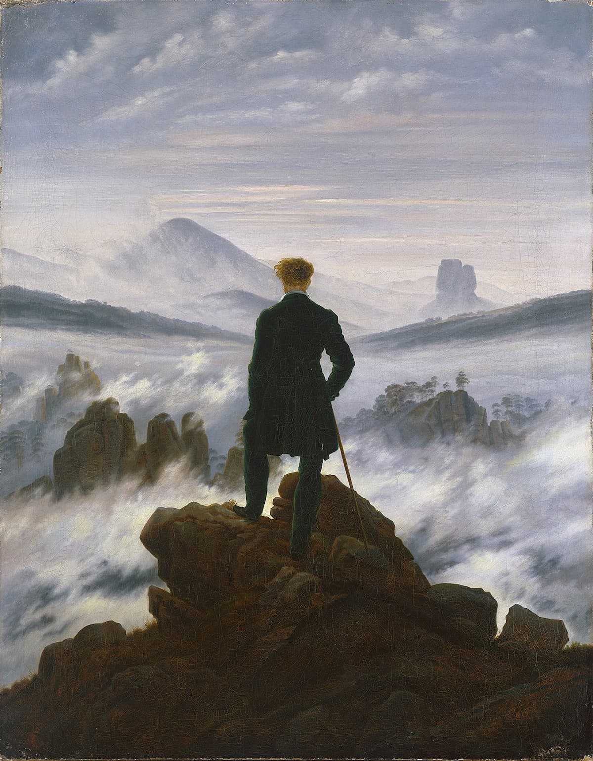 The Wanderer over the Sea of Fog (1818), by Caspar David Friedrich