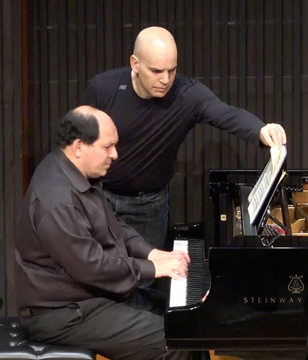 Frank Levy, pianist, with Alan Amit, page tuner