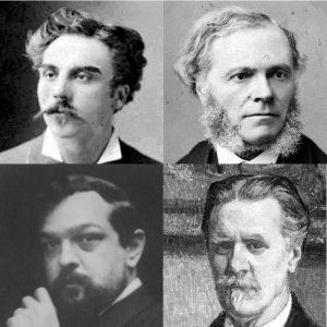 Members of the Société nationale de musique: Fauré, Franck, D'Indy and Debussy