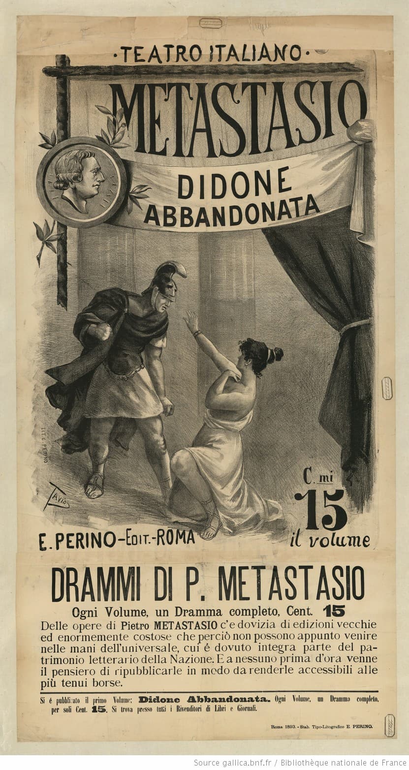 Teatro italiano. Metatasio . Didone abbandonata, drammi di P.