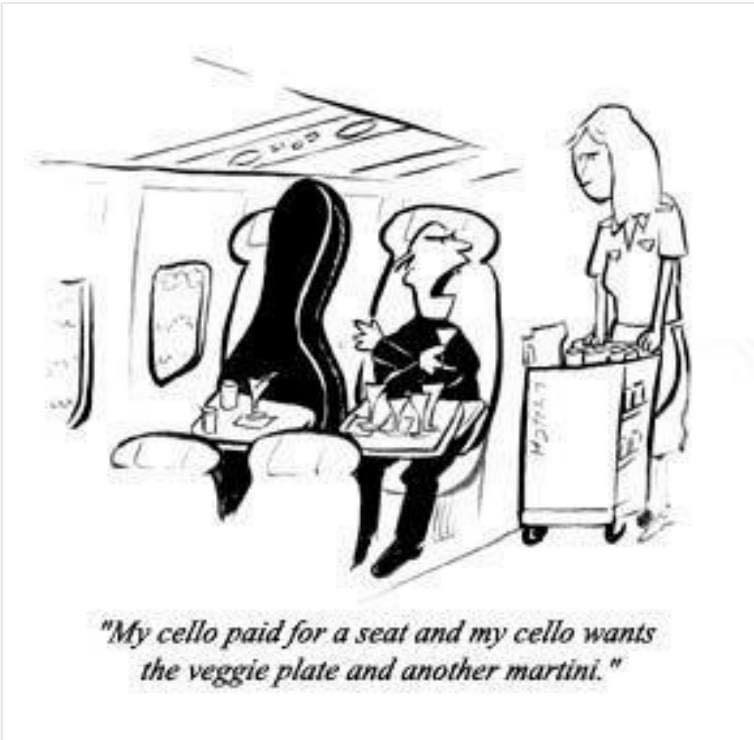 cello in flight music joke