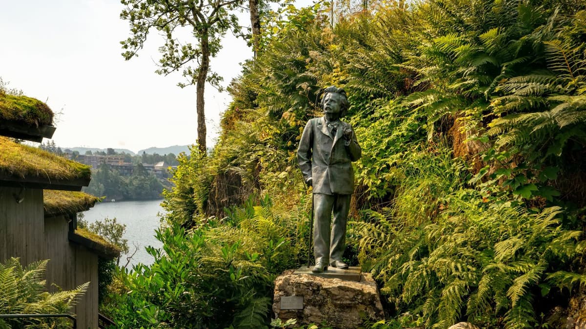 Edvard Grieg's statue in Bergen, Norway