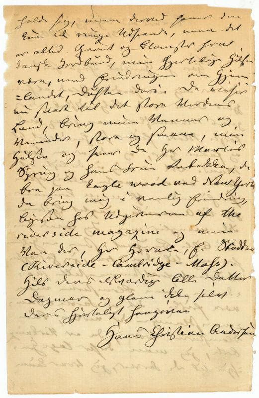 Andersen's letter