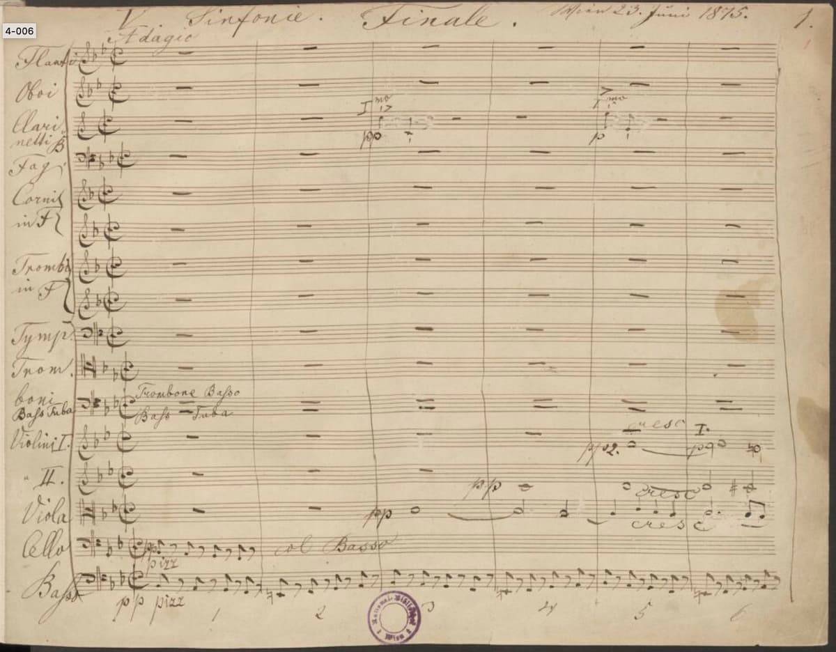 Bruckner's autograph manuscript