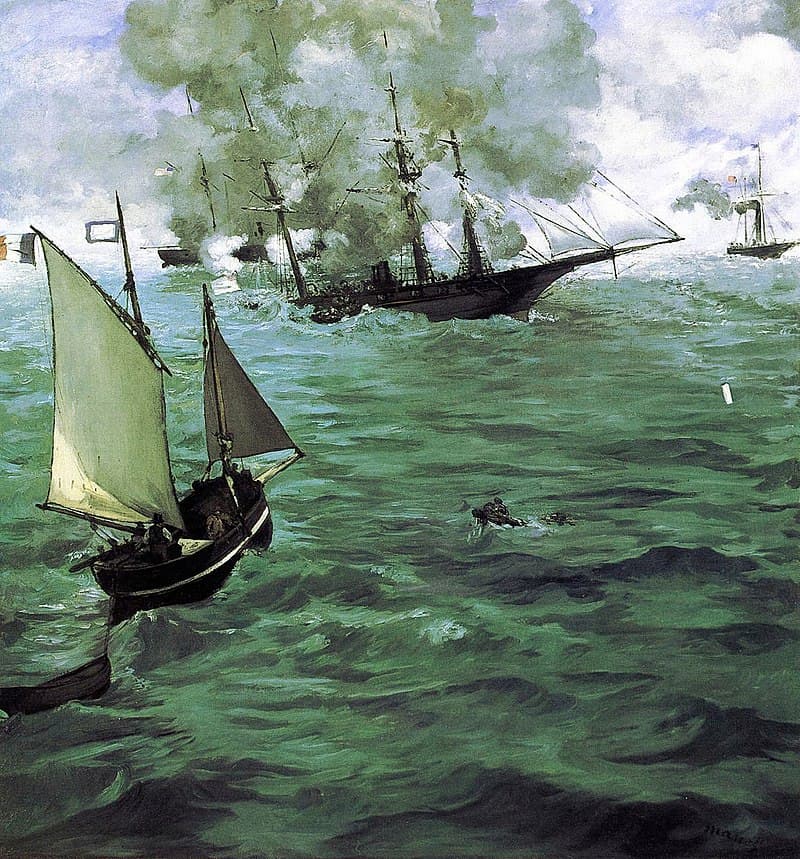 Manet: The Battle of the Kearsarge and the Alabama,1864 (Philadelphia Museum of Art)