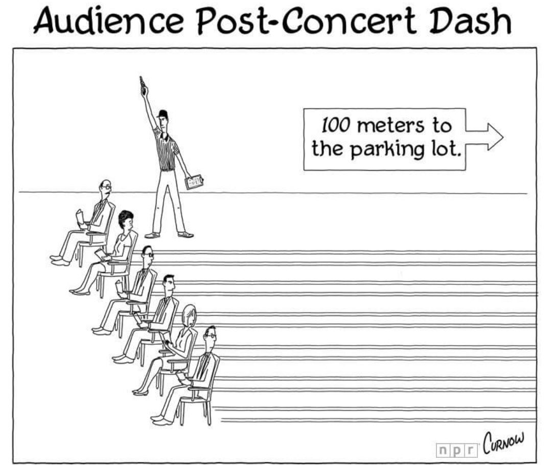 audience post concert dash joke