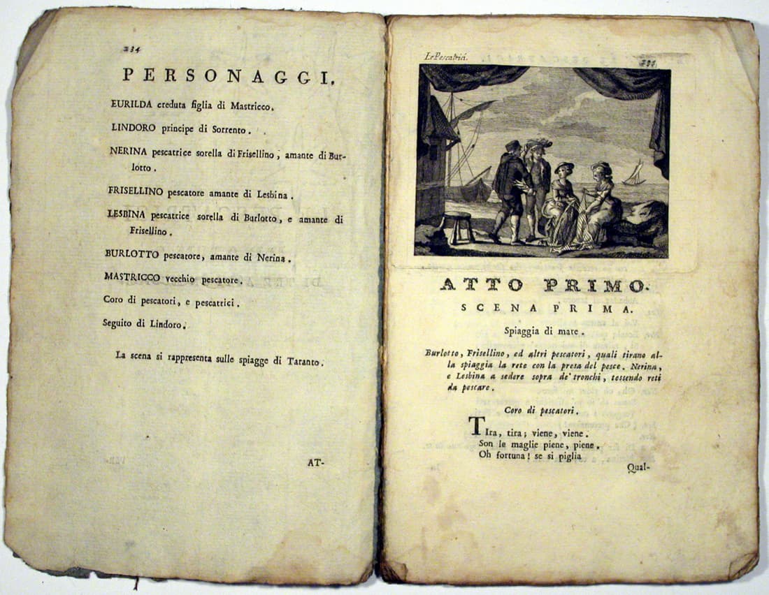 Carlo Goldoni's Le Pescatrici libretto