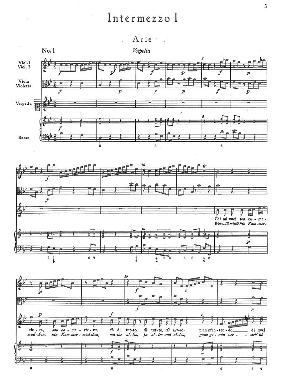 Telemann's Pimpinone music score