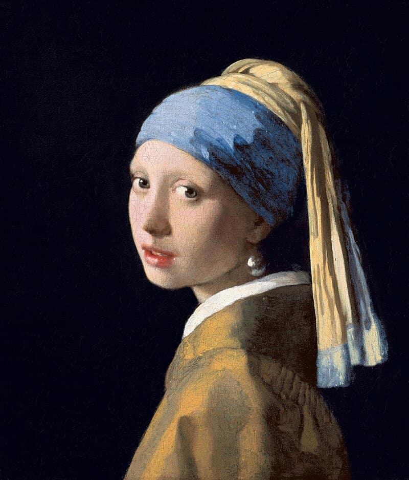 Vermeer: Girl with the Pearl Earring, ca 1665 (The Hague, Mauritshuis)