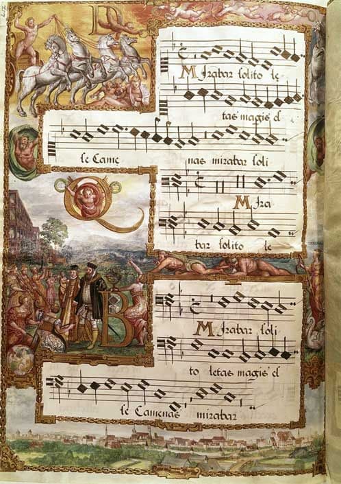 Motets of Cyprien de Rore illustrated by Hans Mielich, 1559 (Bayerischen Staatsbibliothek)