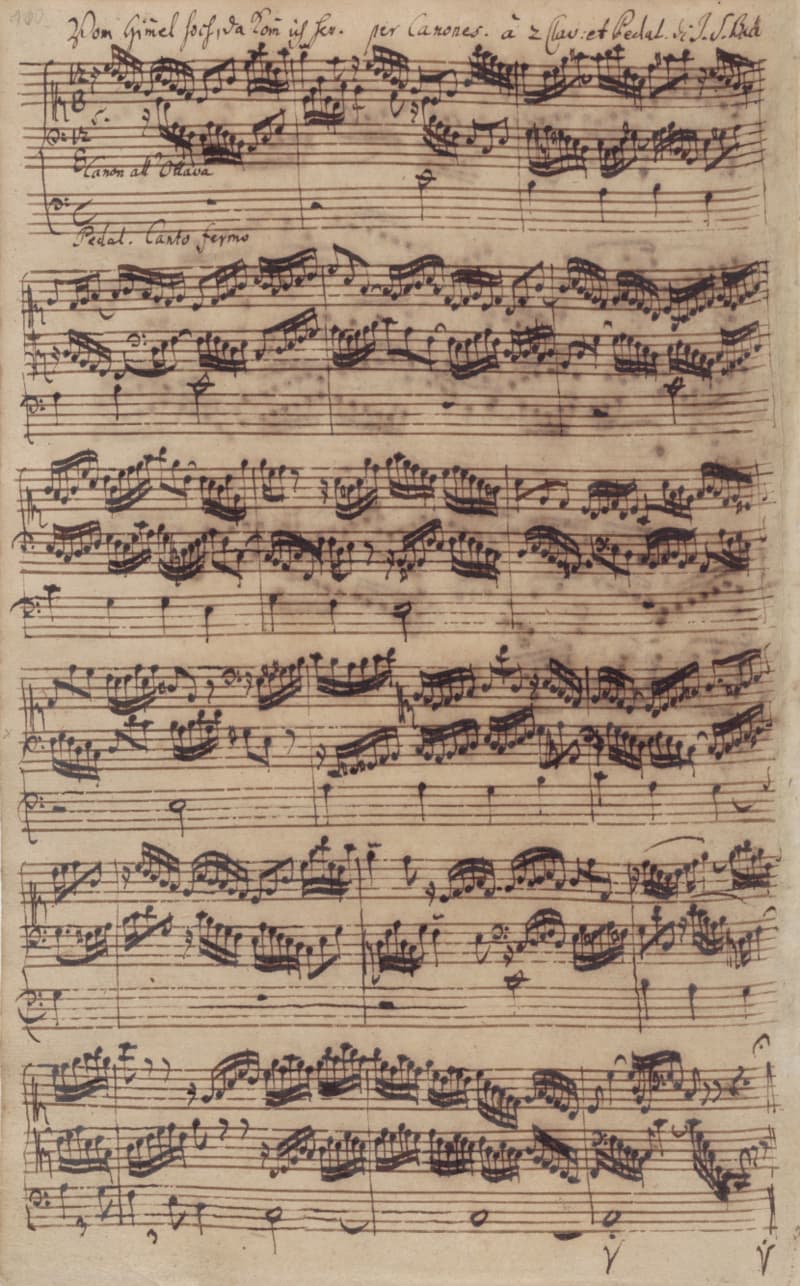 Bach's Canonic Variations on “Vom Himmel hoch” music score