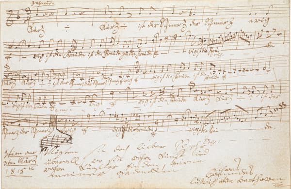 Beethoven's Canon "Kurz ist der Schmerz" music score