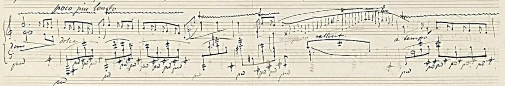 Chopin's handwriting on his Nocturnes, Op. 62