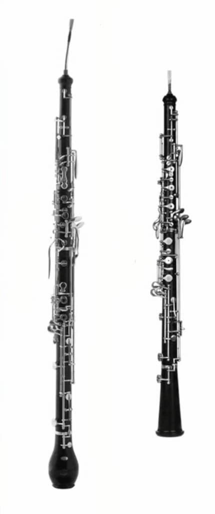 English Horn (left) and Oboe (right)