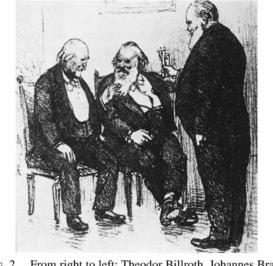 Eduard Hanslick, Johannes Brahms, and Theodor Billroth