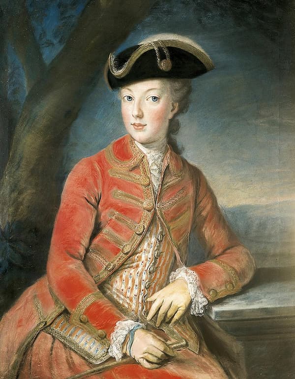 Marie Antoinette in a red hunting attire, 1772