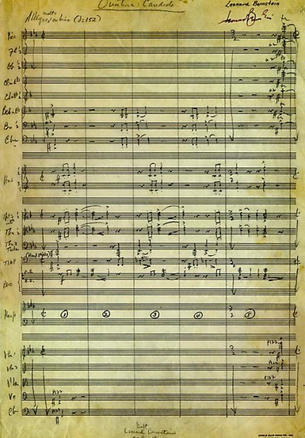 Leonard Bernstein's Overture to Candide music score