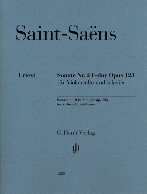 Saint-Saëns: Cello Sonata No. 2 music score cover