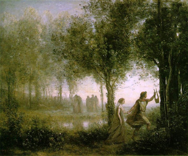 Jean Baptiste Corot: Orfeo ed Euridice in the Underworld, 1861