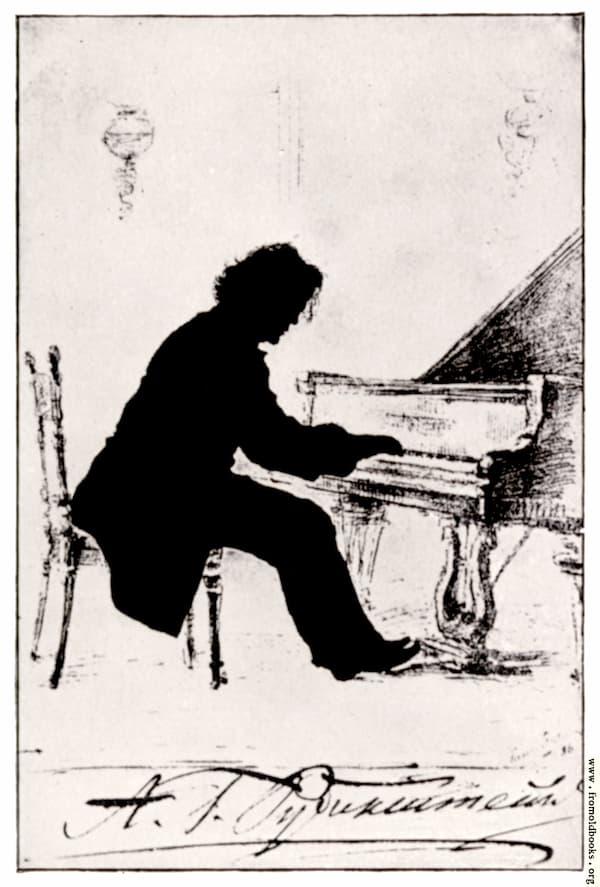 Anton Rubinstein silhouette