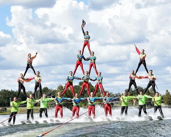 Pyramid of Water Skiers at Cypress Gardens