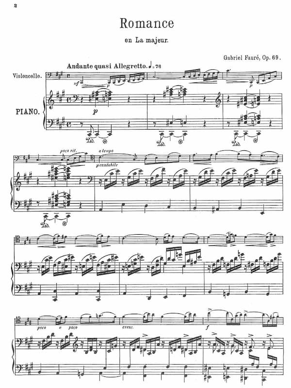 Gabriel Fauré's Romance, Op. 69