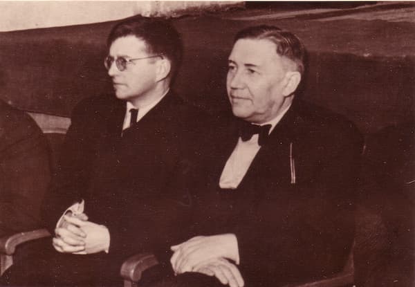 Golovanov (R) and Shostakovich (L)