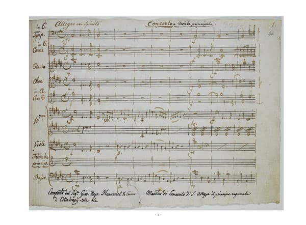 Hummel's Trumpet Concerto music score