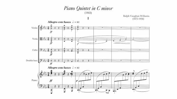 Ralph Vaughan Williams' Piano Quintet