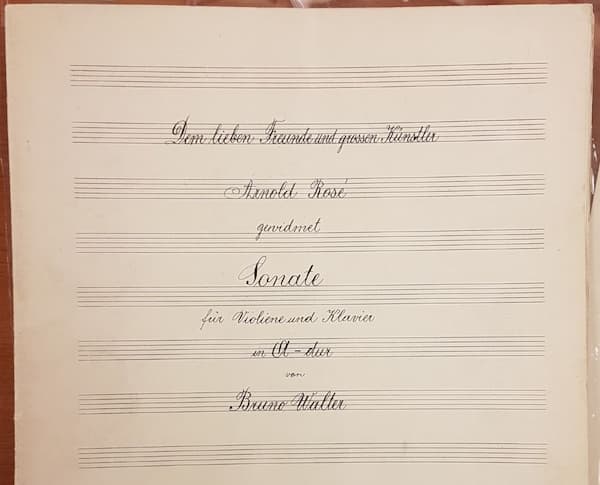 Bruno Walter's Violin Sonata score