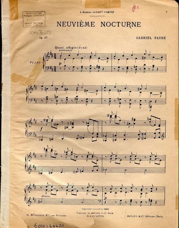 Gabriel Fauré's Nocturne No. 11