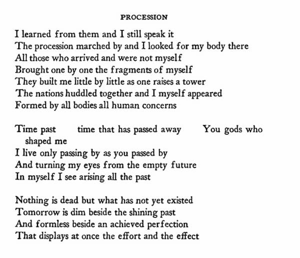 Apollinaire’s Procession translated by Anne Hyde Greet 1965