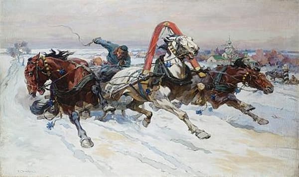 Nikolai Semyonovich Samokish: Speeding Troika, before 1905