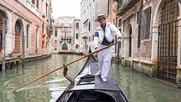 Alex Hai, gondolier to the Marcello family, 2015